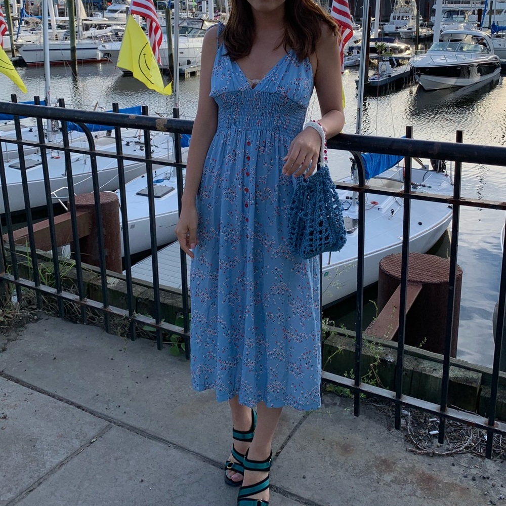 Zara Strappy Daisy Dress in Ditsy Floral Wore once elastic waistband